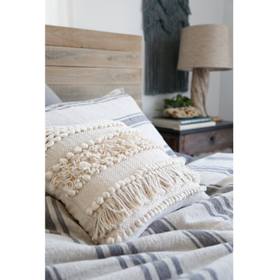 Cotton Feathers Striped Throw Pillow Iman Cotton Feather Throw Pillow